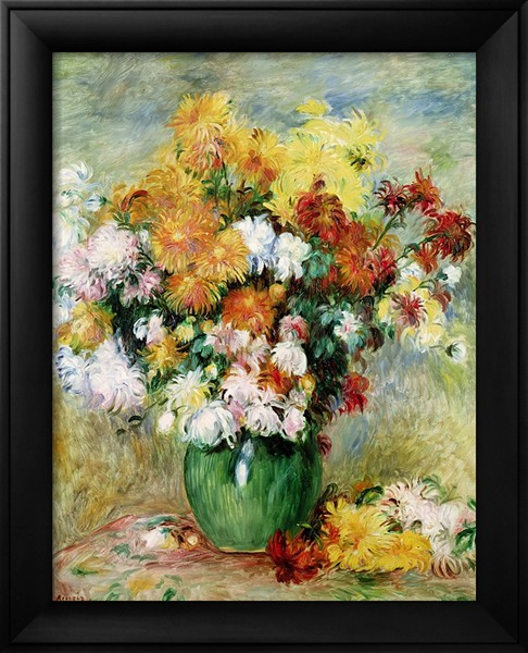 Bouquet of Chrysanthemums - Pierre-Auguste Renoir painting on canvas